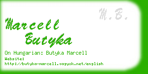 marcell butyka business card